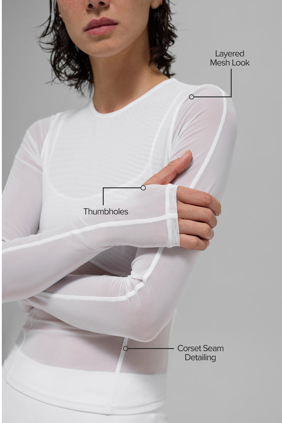 Mesh Winter Twilight Long Sleeve - White--1