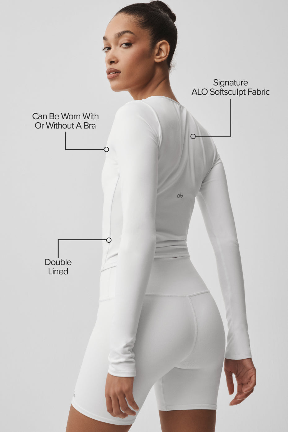 ALO Softsculpt Precision Long Sleeve - White--1