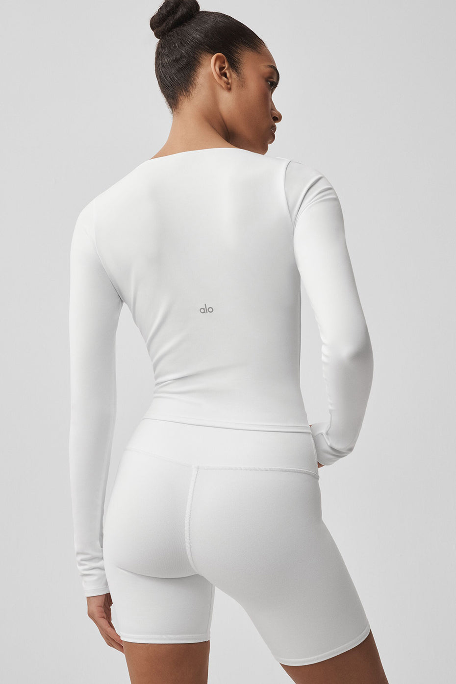 ALO Softsculpt Precision Long Sleeve - White--3
