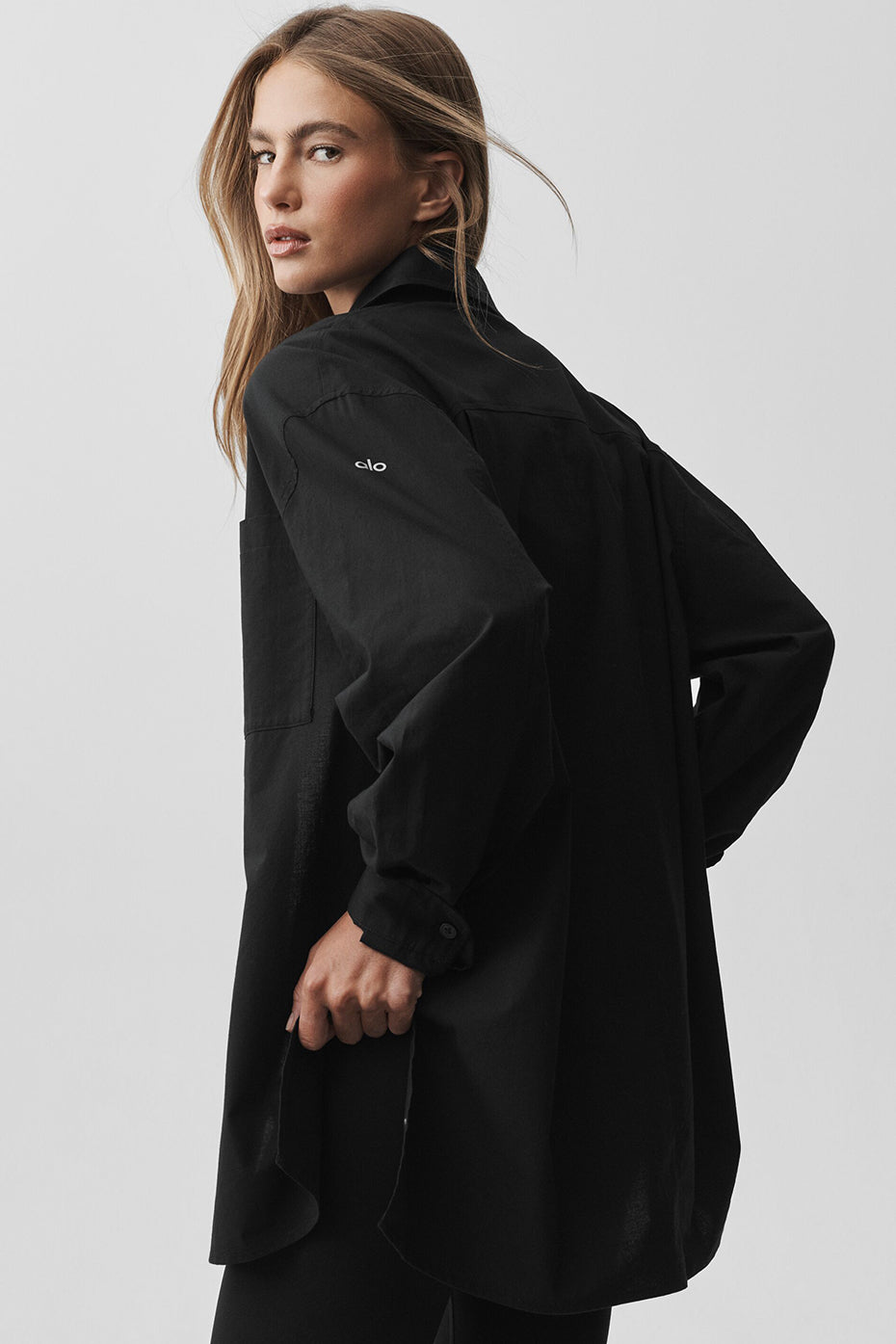 Cotton Real Deal Button Up Long Sleeve - Black--1