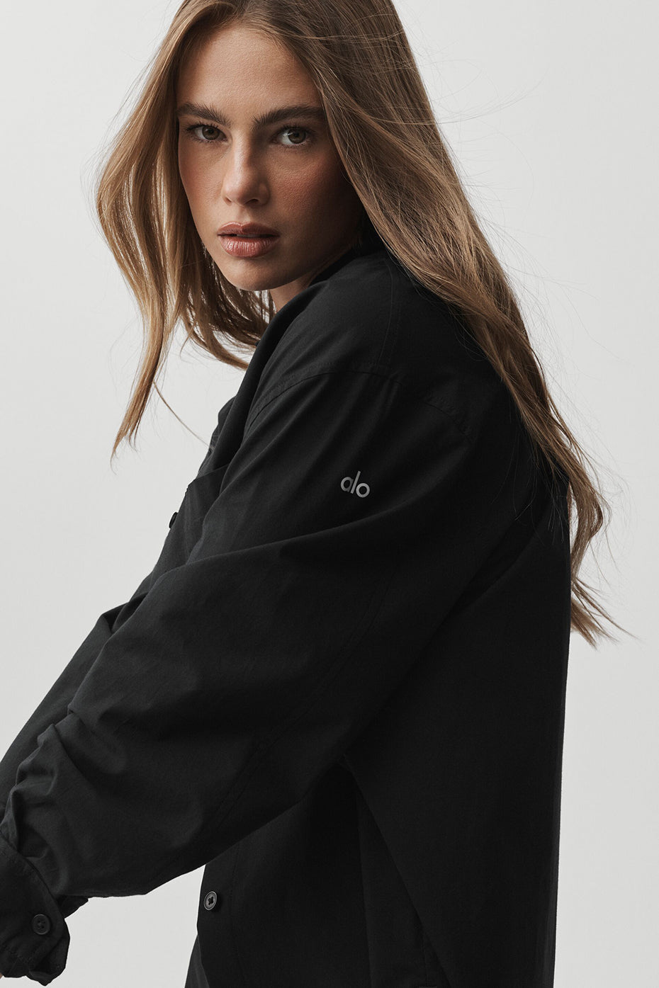 Cotton Real Deal Button Up Long Sleeve - Black--3