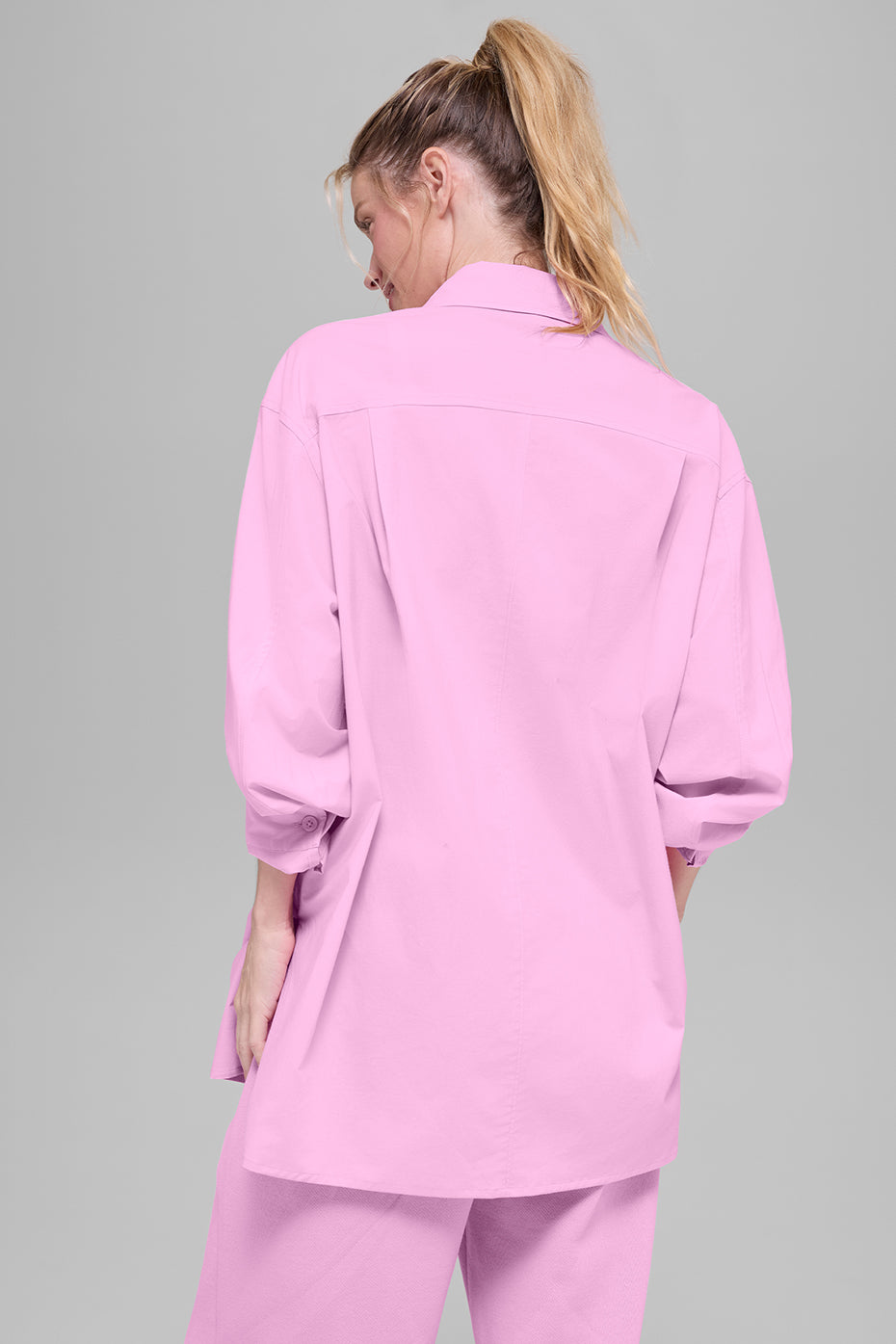 Cotton Real Deal Button Up Long Sleeve - Candy Heart Pink--2
