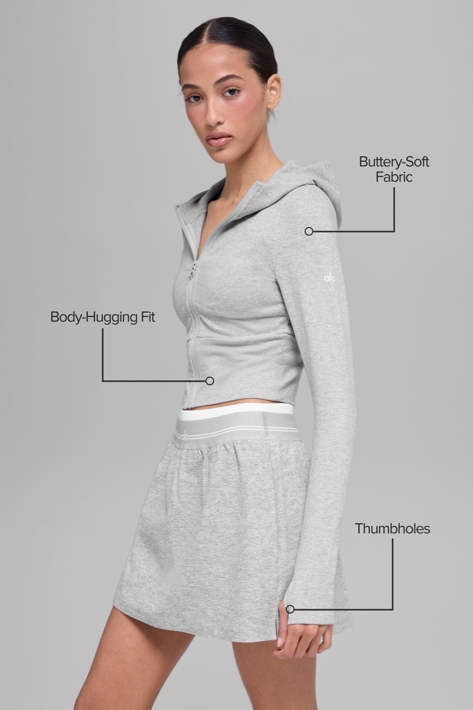Sway Full Zip Hoodie - Athletic Heather Grey--1