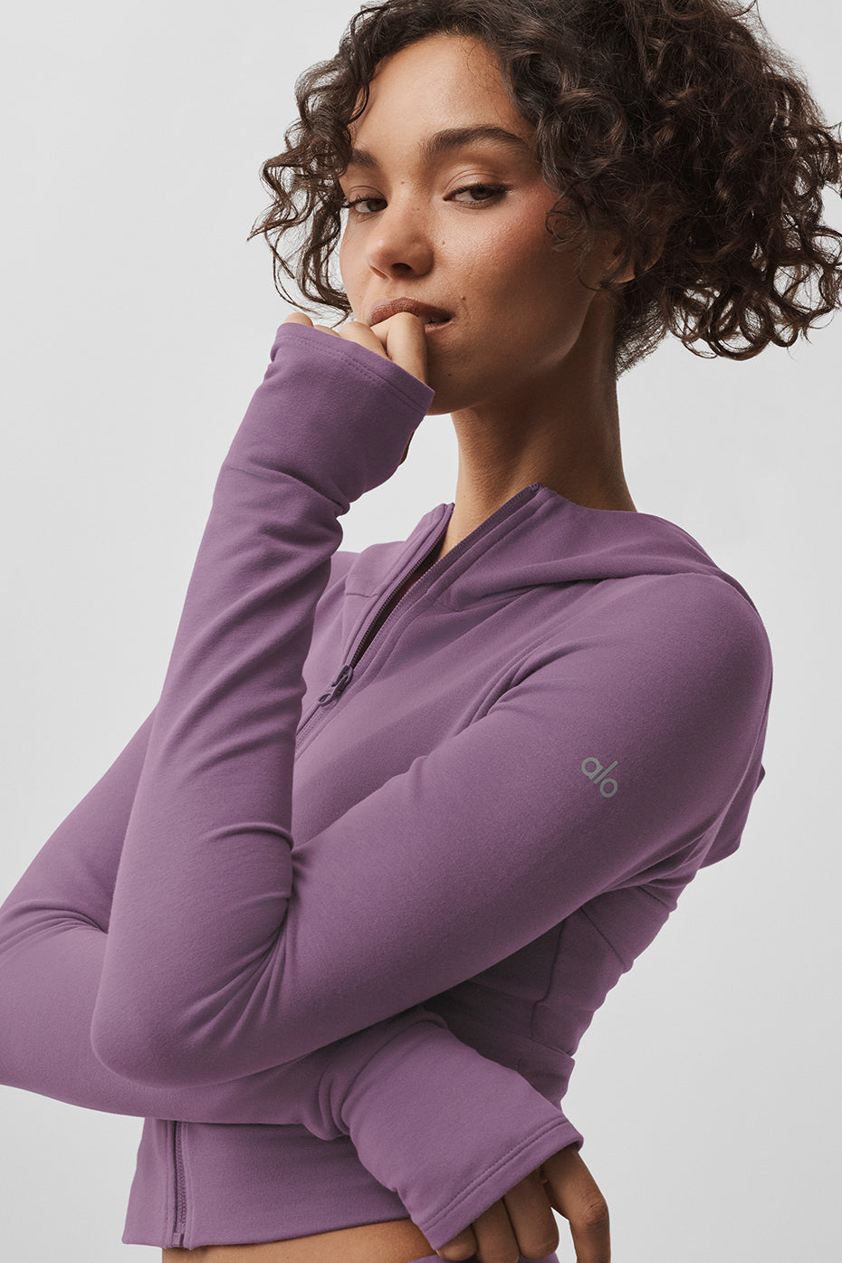 Sway Full Zip Hoodie - Plum Kiss--3