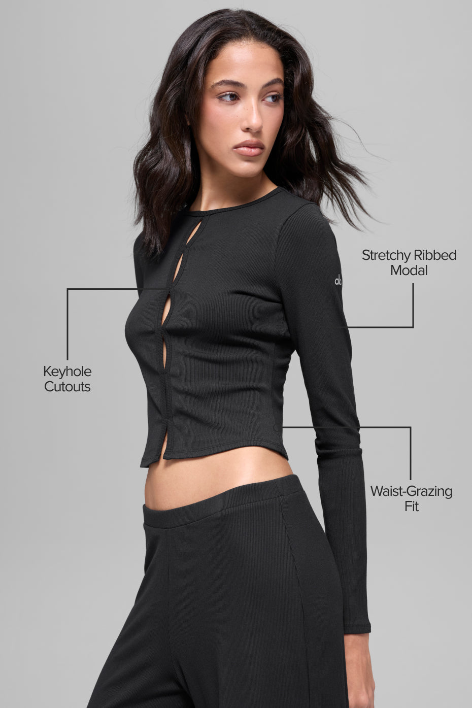 Dreamlight Long Sleeve Top - Black--1