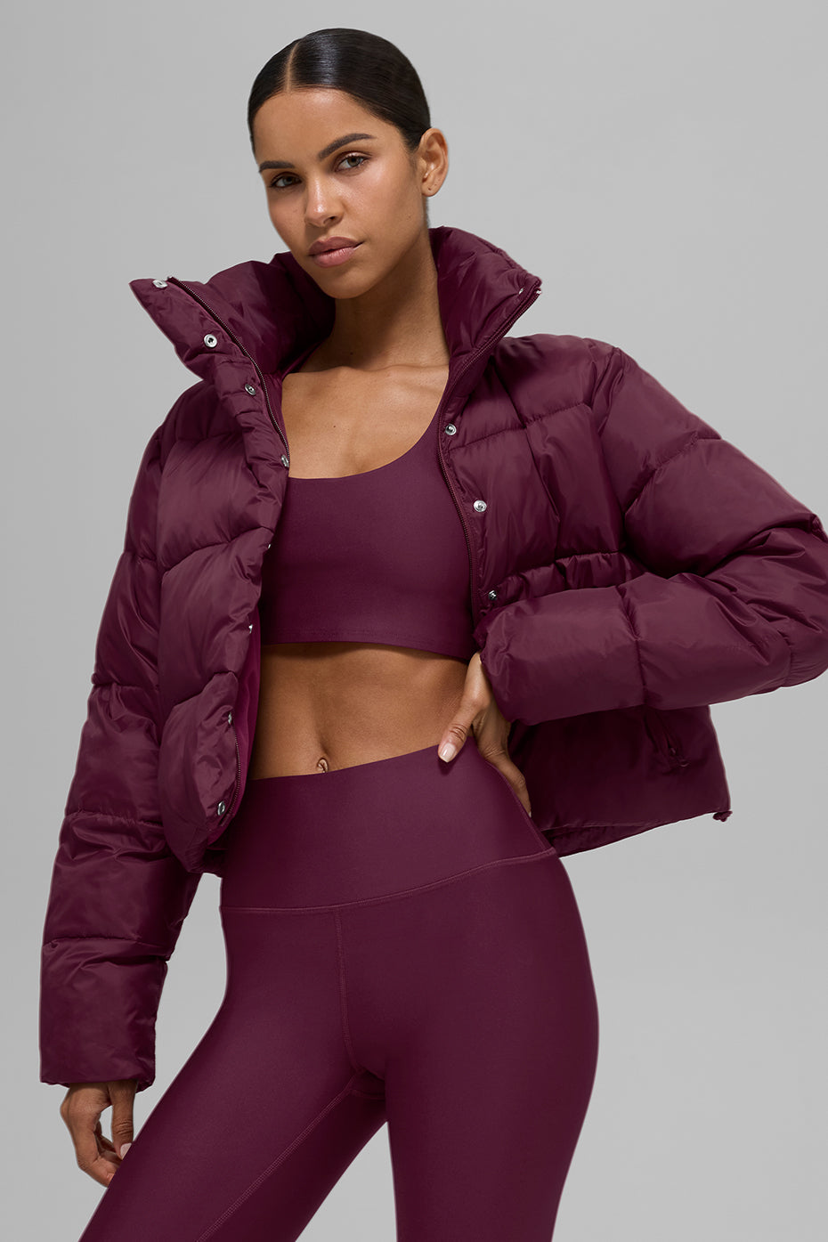 Gold Rush Puffer - Burgundy--4