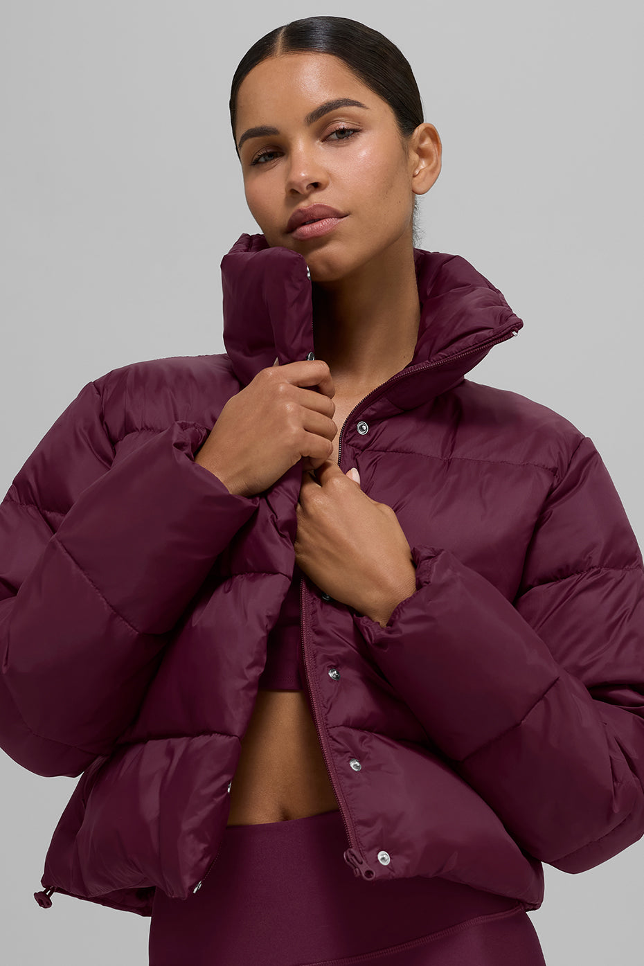 Gold Rush Puffer - Burgundy--1