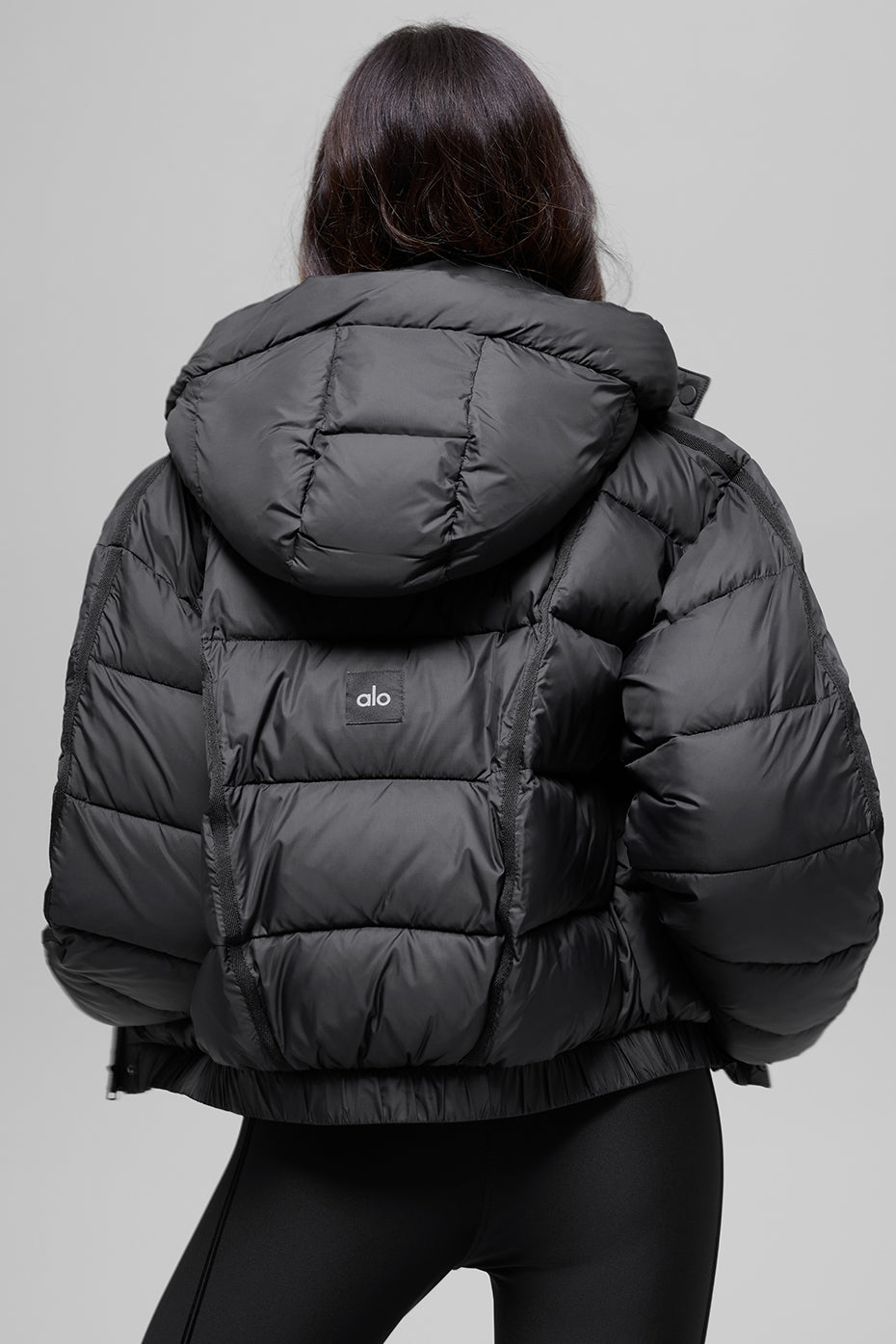Aspen Love Puffer Jacket - Black--4