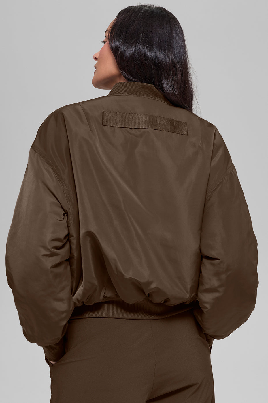 Faux Fur Urbanite Bomber - Espresso/Ivory--2