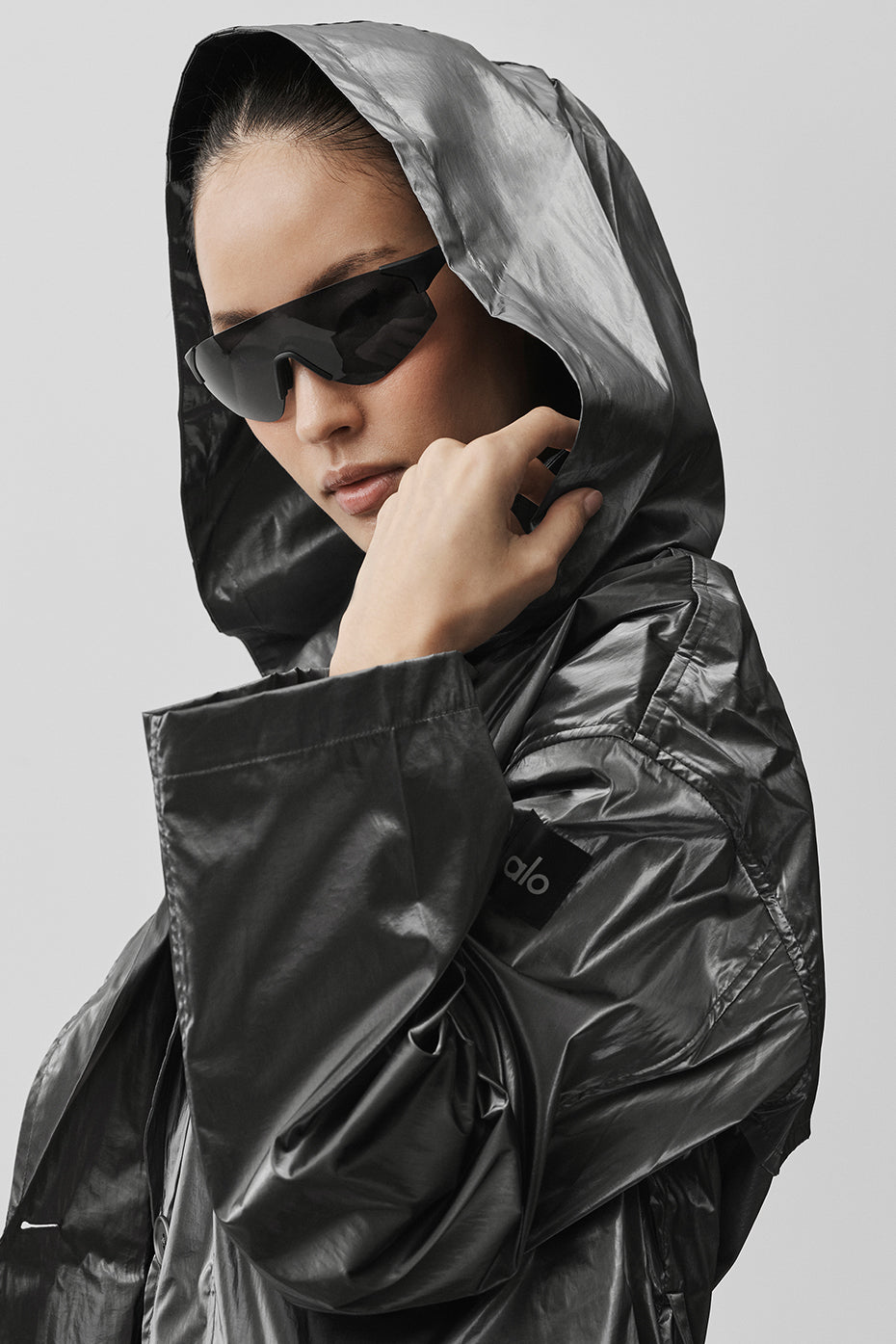 Metallic Break Line Trench - Silver Metallic--2