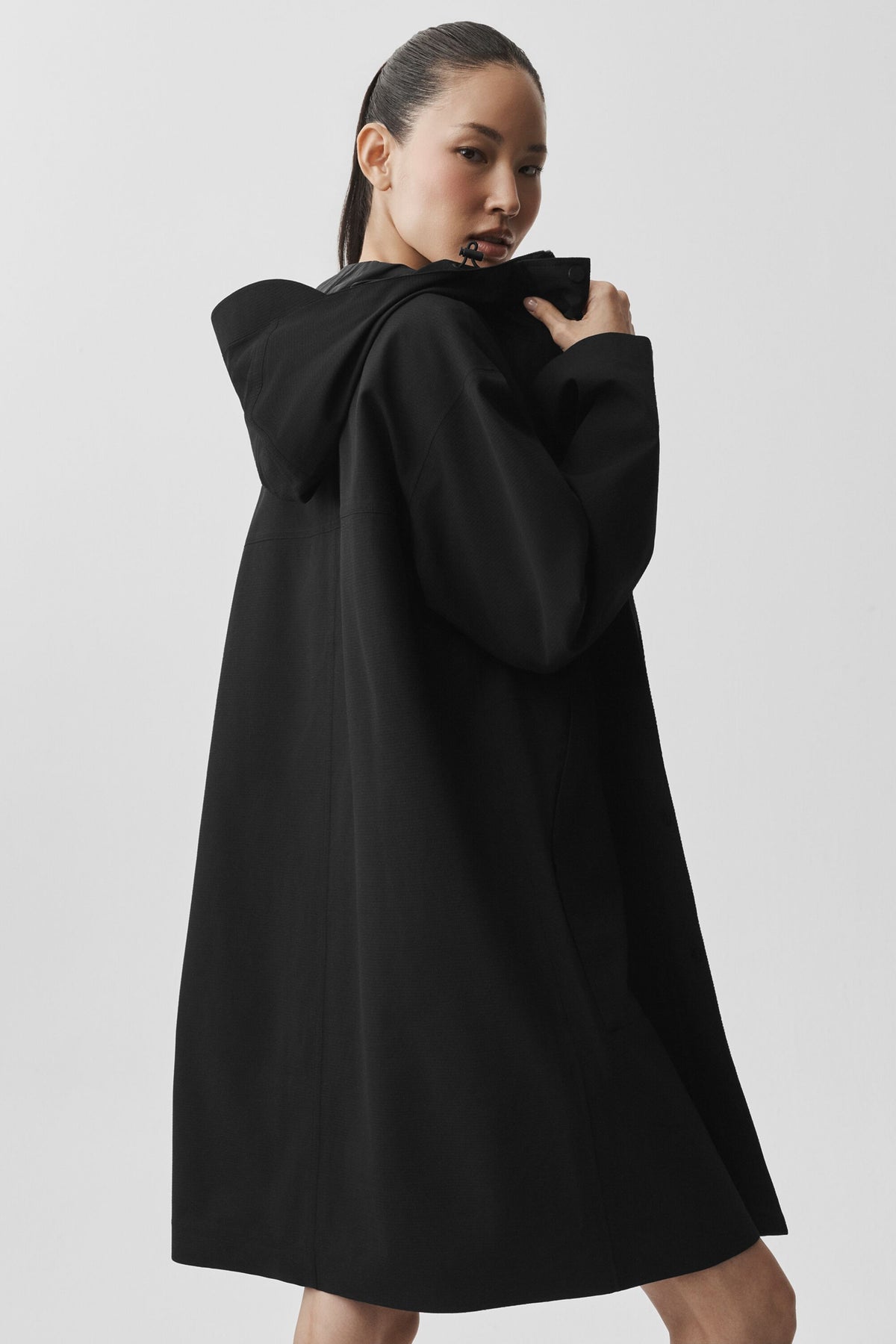 Rain Or Shine Long Coat - Black--1