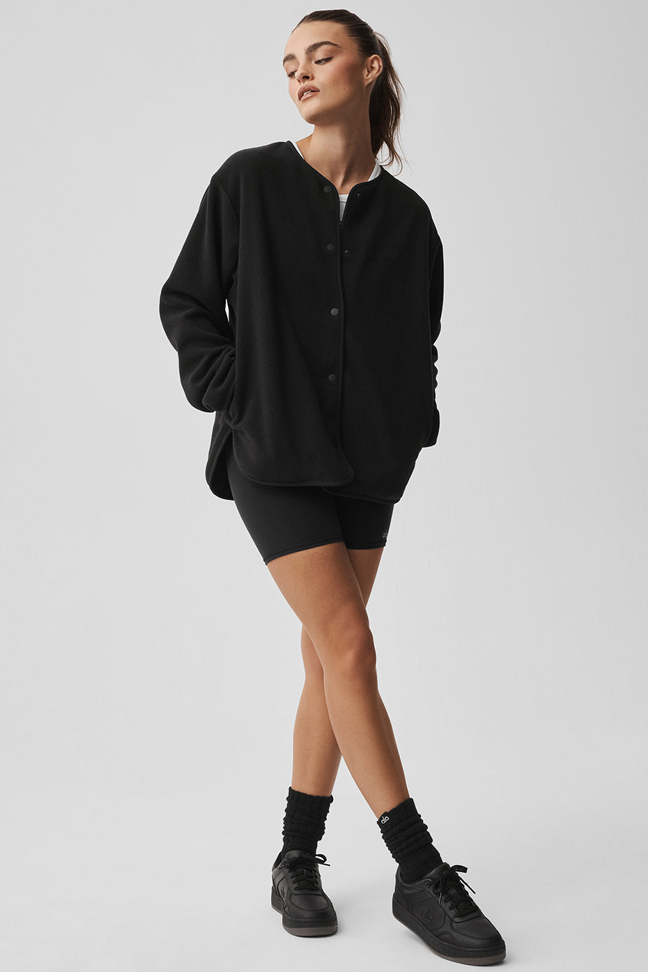 Polar Fleece Take Note Jacket - Black--4