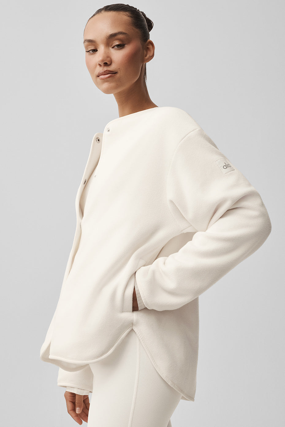 Polar Fleece Take Note Jacket - Ivory--4