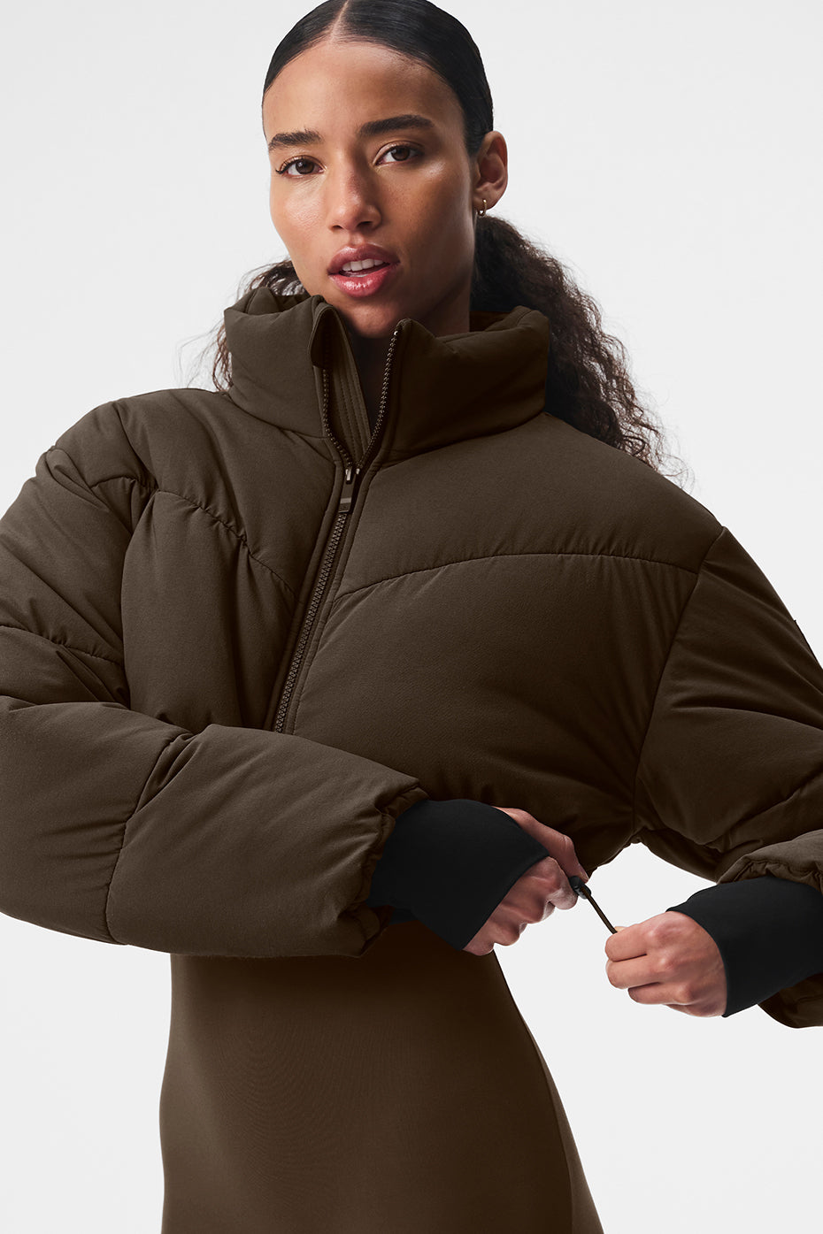 Main Act Corset Puffer - Espresso/Black--1