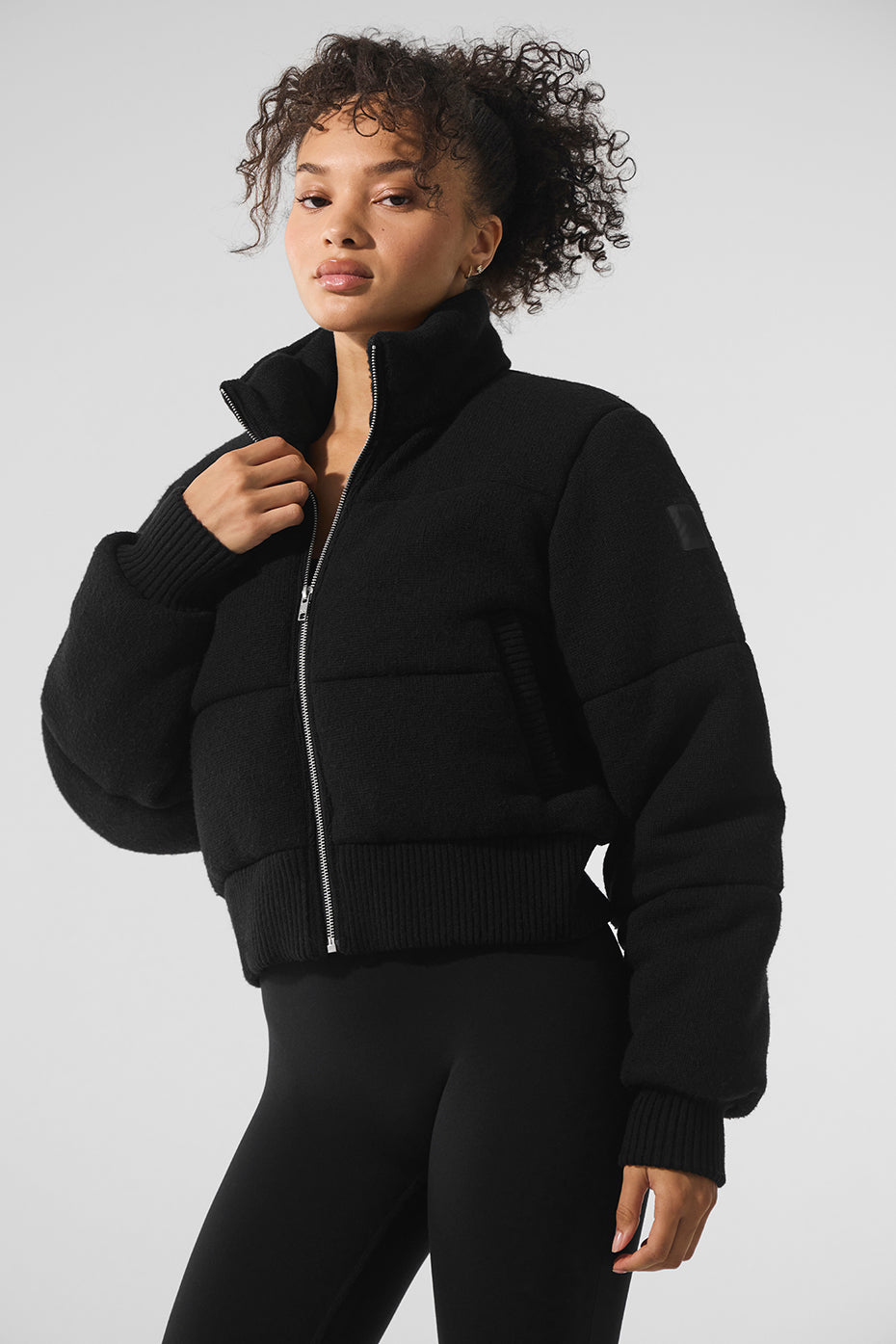 Darling Sweater Puffer - Black--0