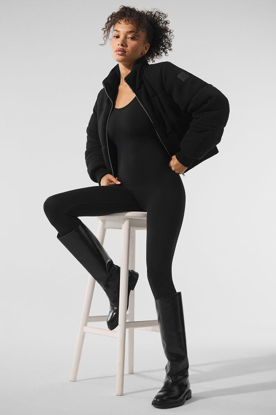 Darling Sweater Puffer - Black--4