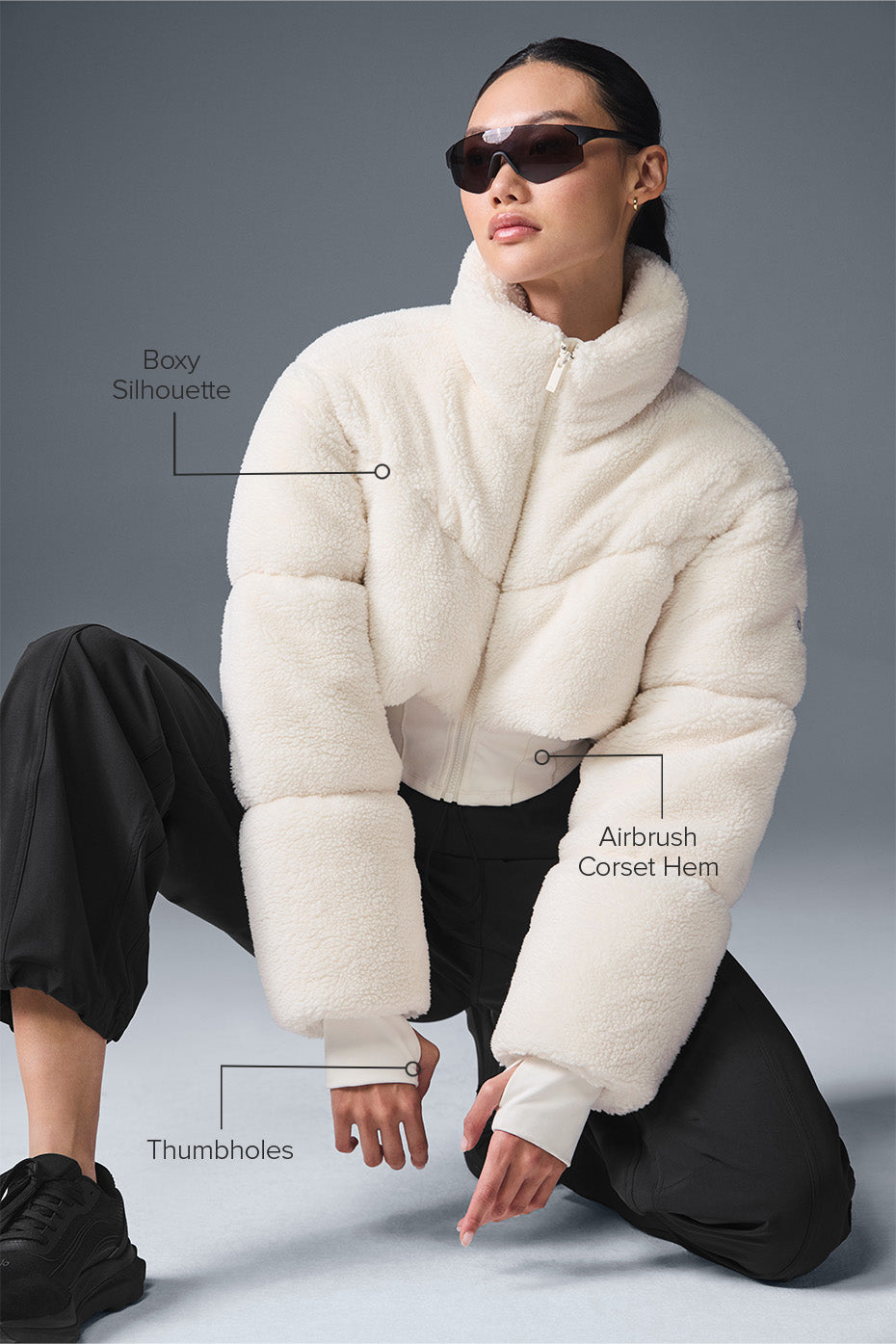 Sherpa Main Act Corset Puffer - Ivory--1