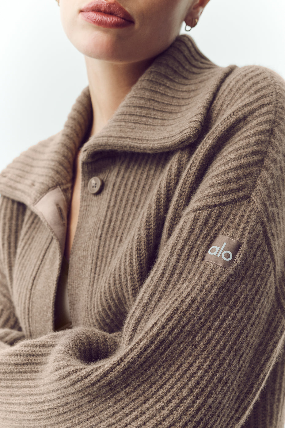 Cashmere Northstar Long Cardigan - Alpine Cocoa Heather--1