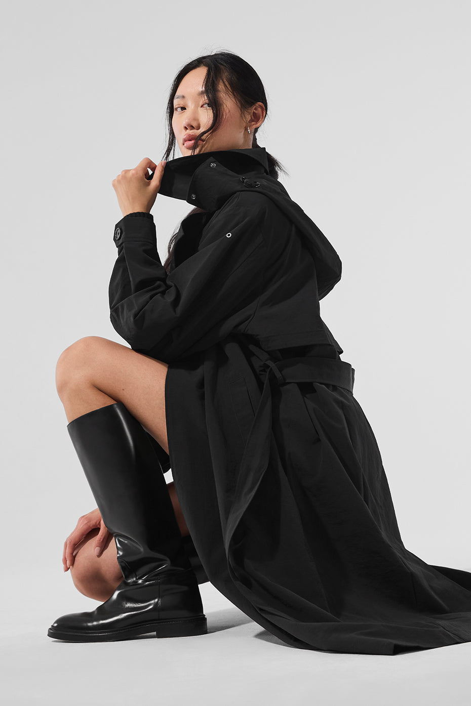 Daybreak Long Coat - Black--4