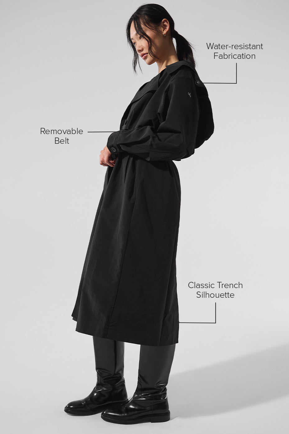 Daybreak Long Coat - Black--1