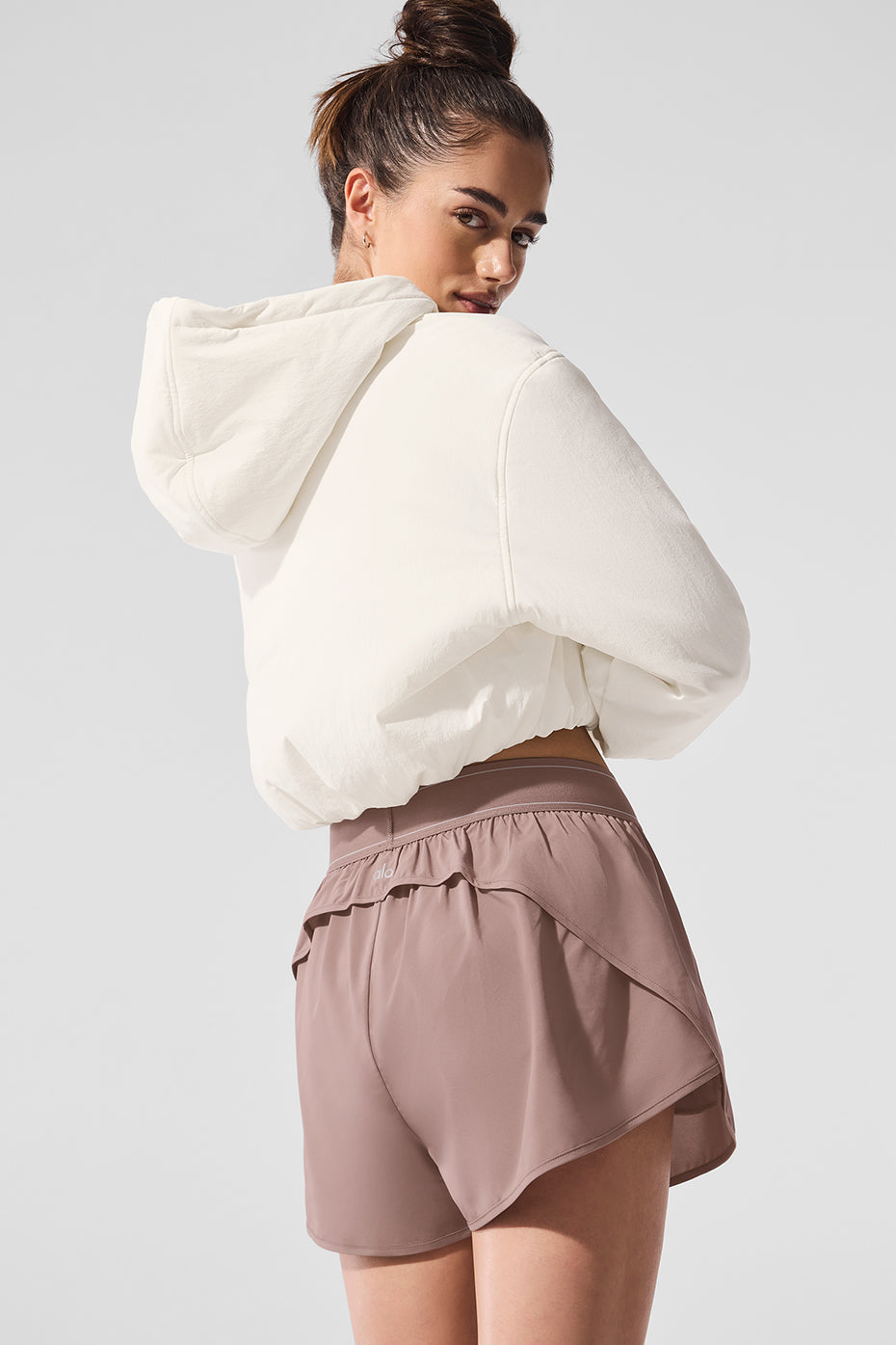 Cropped Mountain Peak Full-Zip Hoodie - Ivory--2