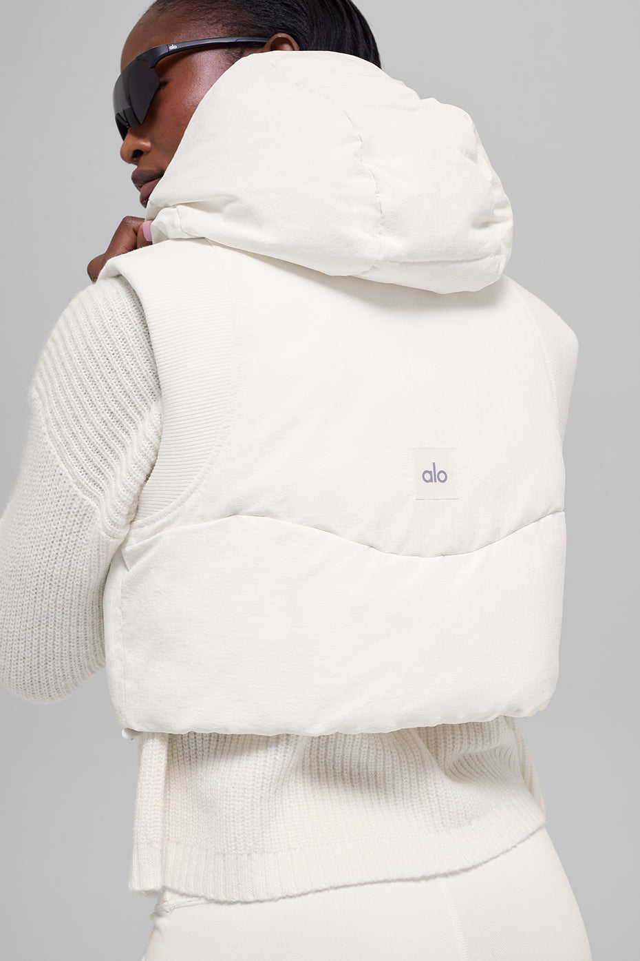 Fast Lane Puffer Vest - Ivory--2