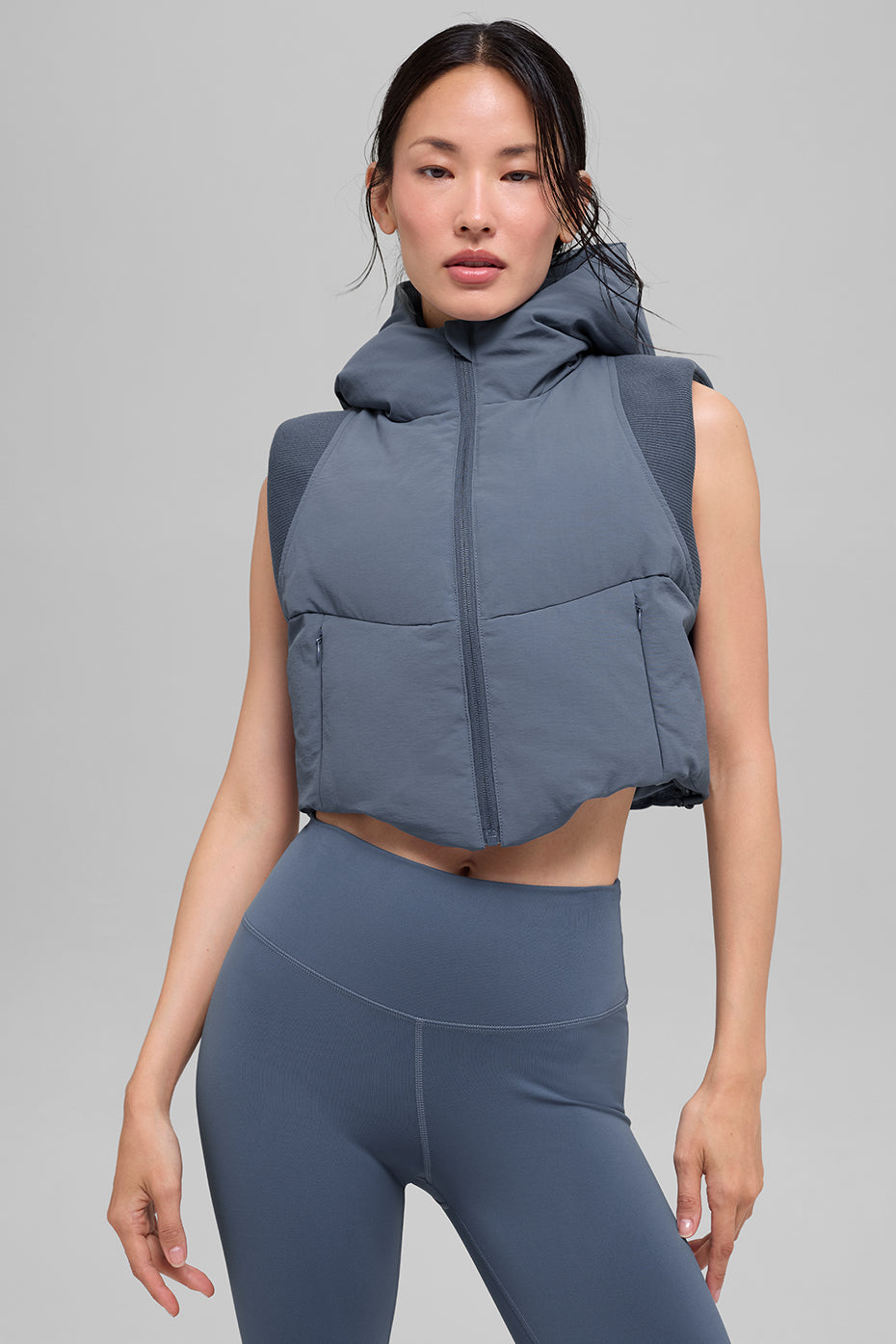 Fast Lane Puffer Vest - Bluestone--1