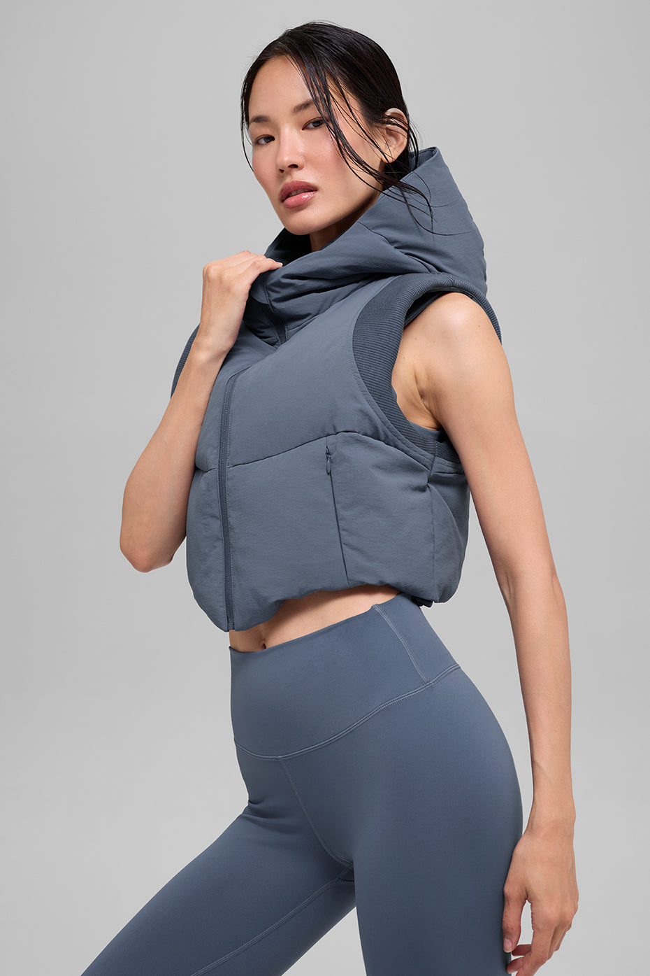 Fast Lane Puffer Vest - Bluestone--3