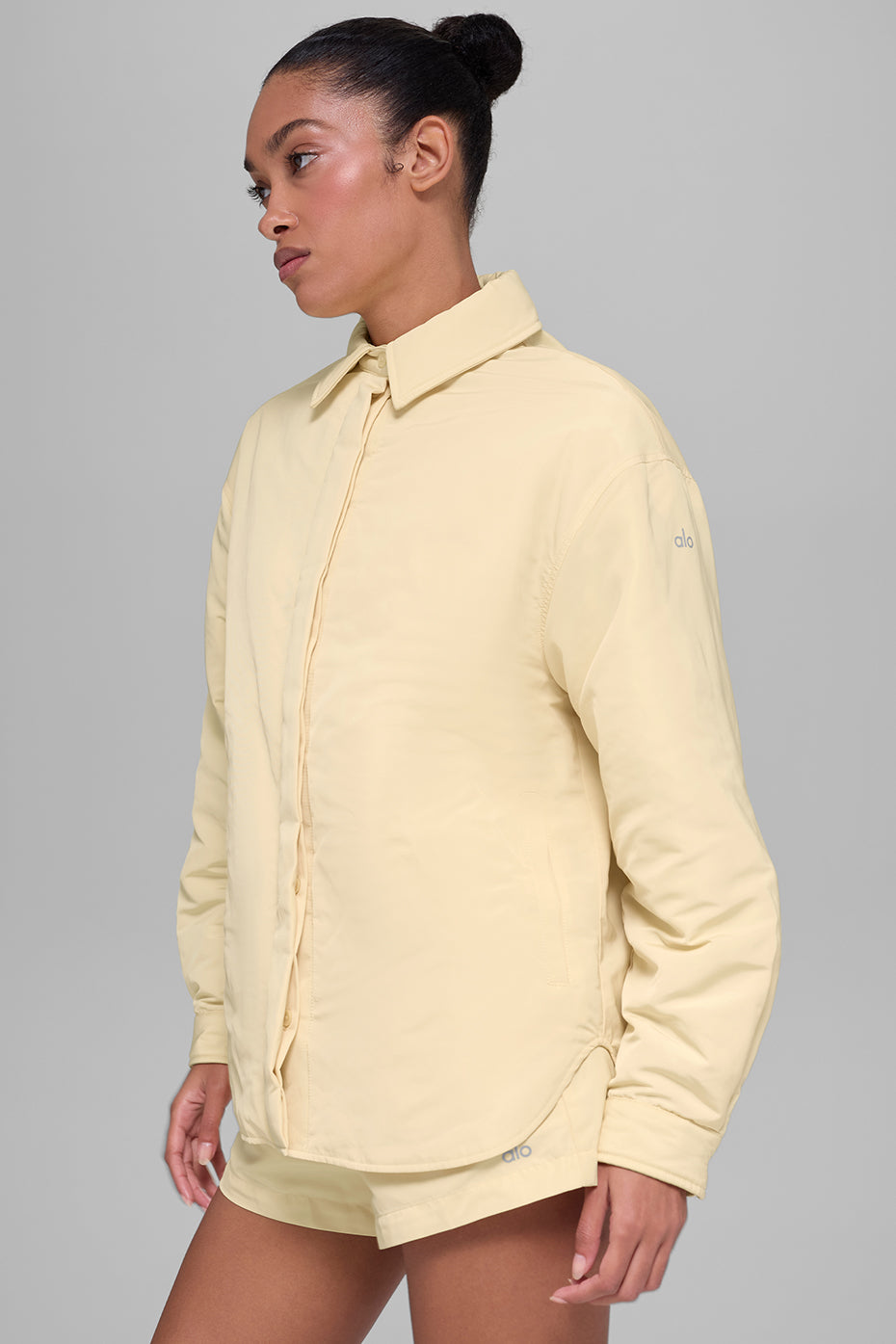 Socialite Shacket - Candlelight Yellow--4