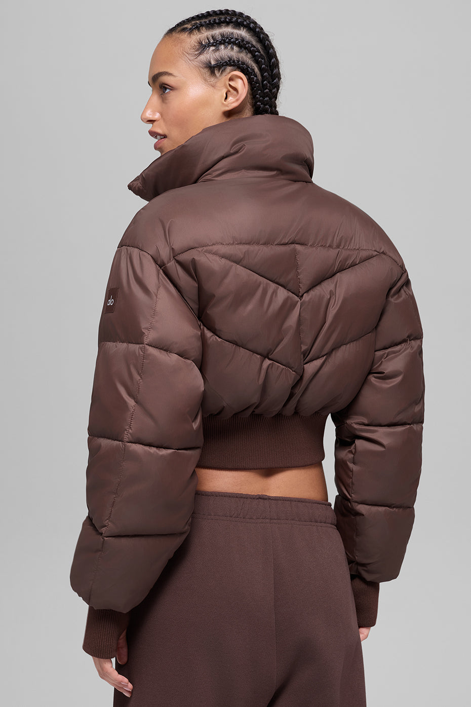 Cropped Atmosphere Puffer - Brownstone--1