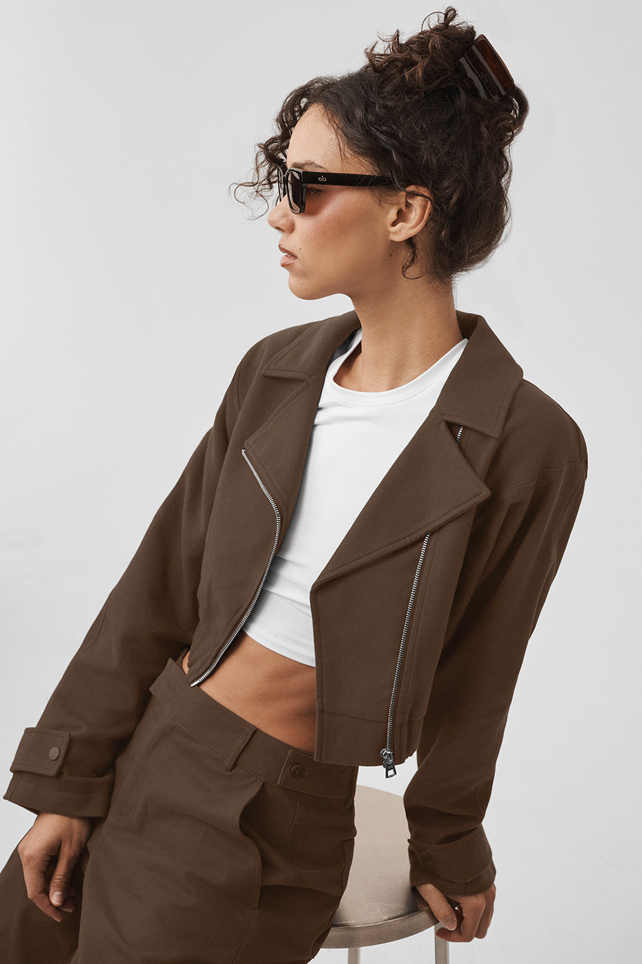 Cropped Cosmopolitan Jacket - Espresso--3