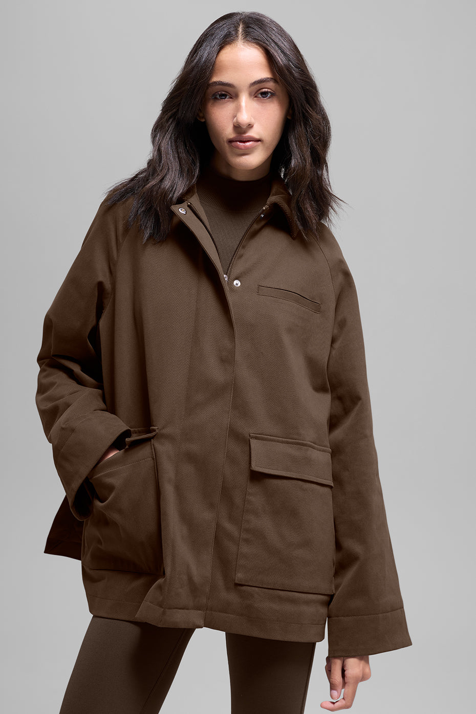 Twill Barn Jacket - Espresso--2