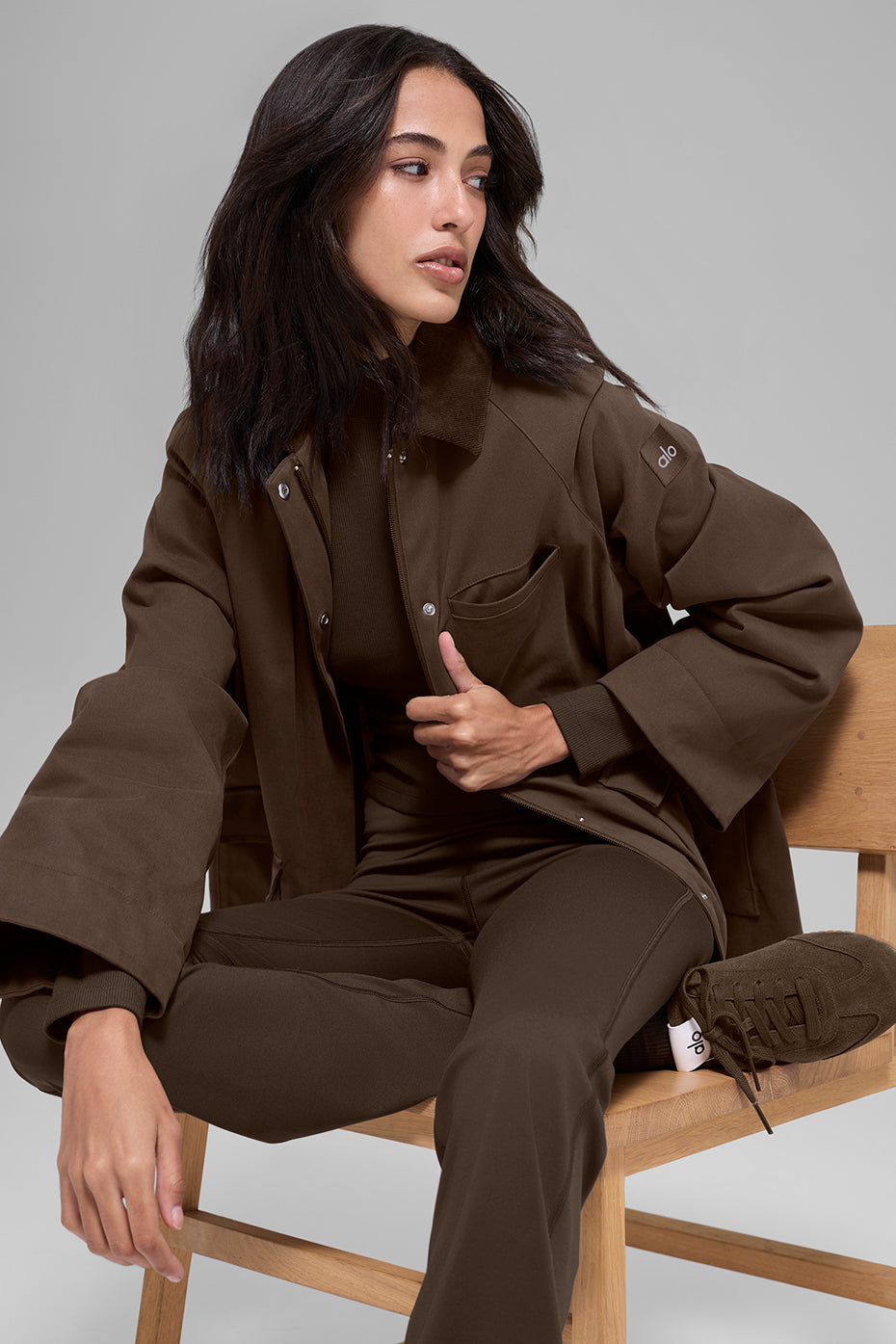 Twill Barn Jacket - Espresso--3