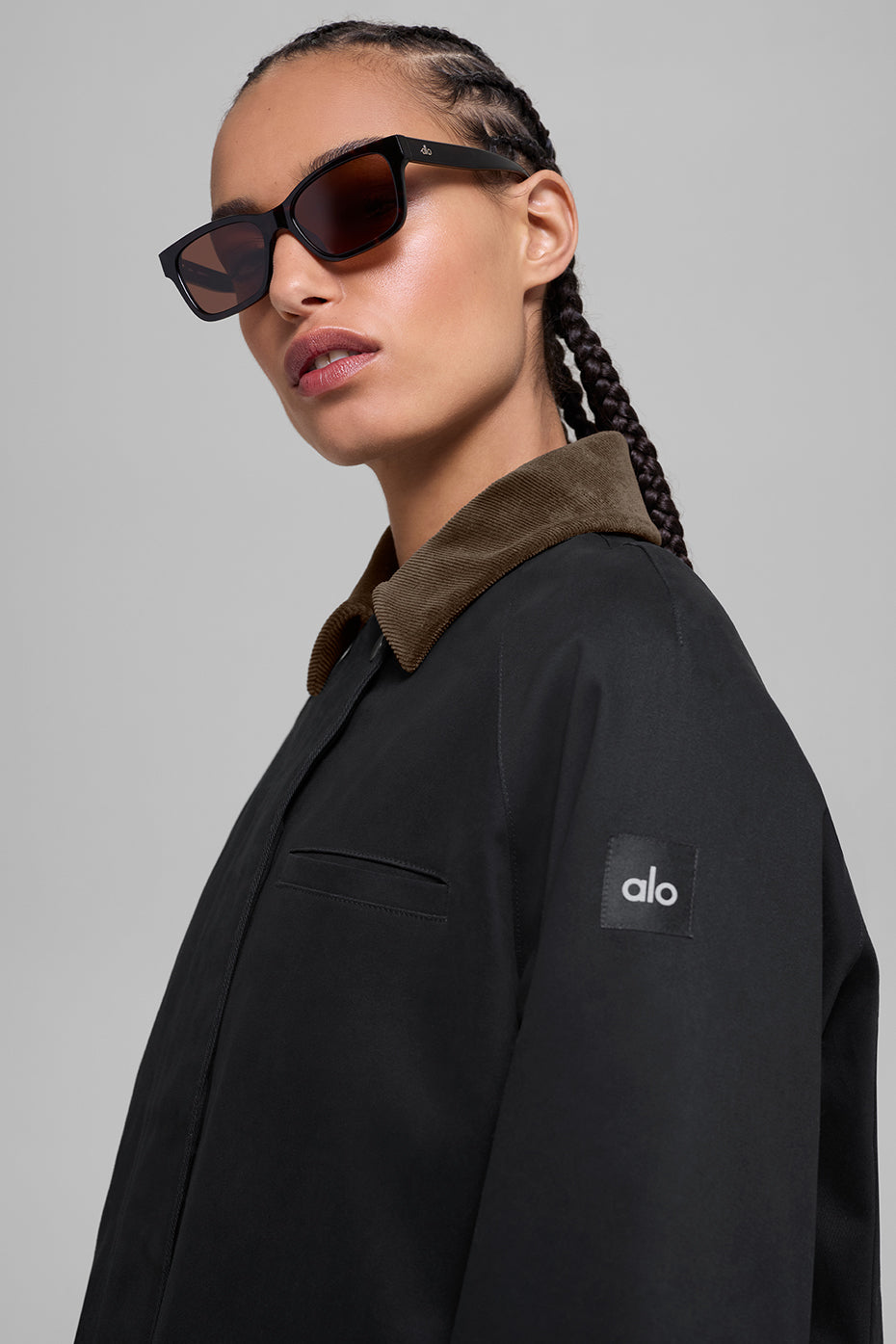 Twill Barn Jacket - Black/Espresso--3