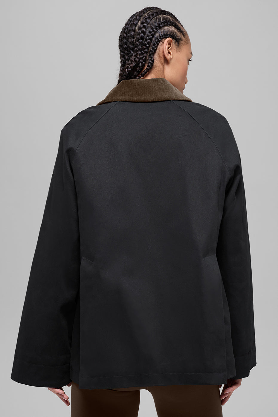 Twill Barn Jacket - Black/Espresso--2