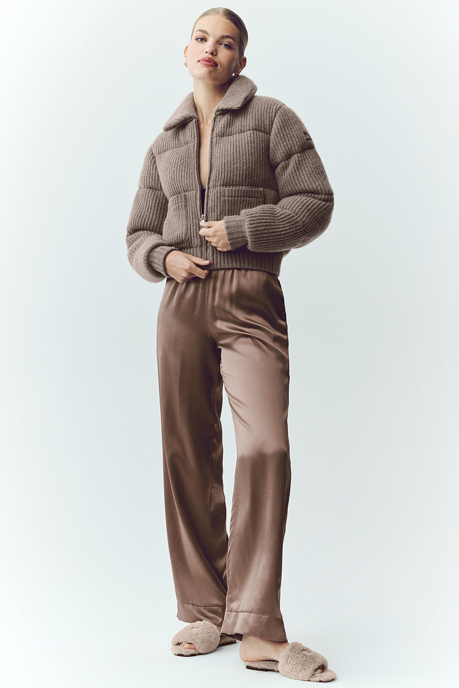 Cashmere Northstar Sweater Puffer - Alpine Cocoa Heather--5