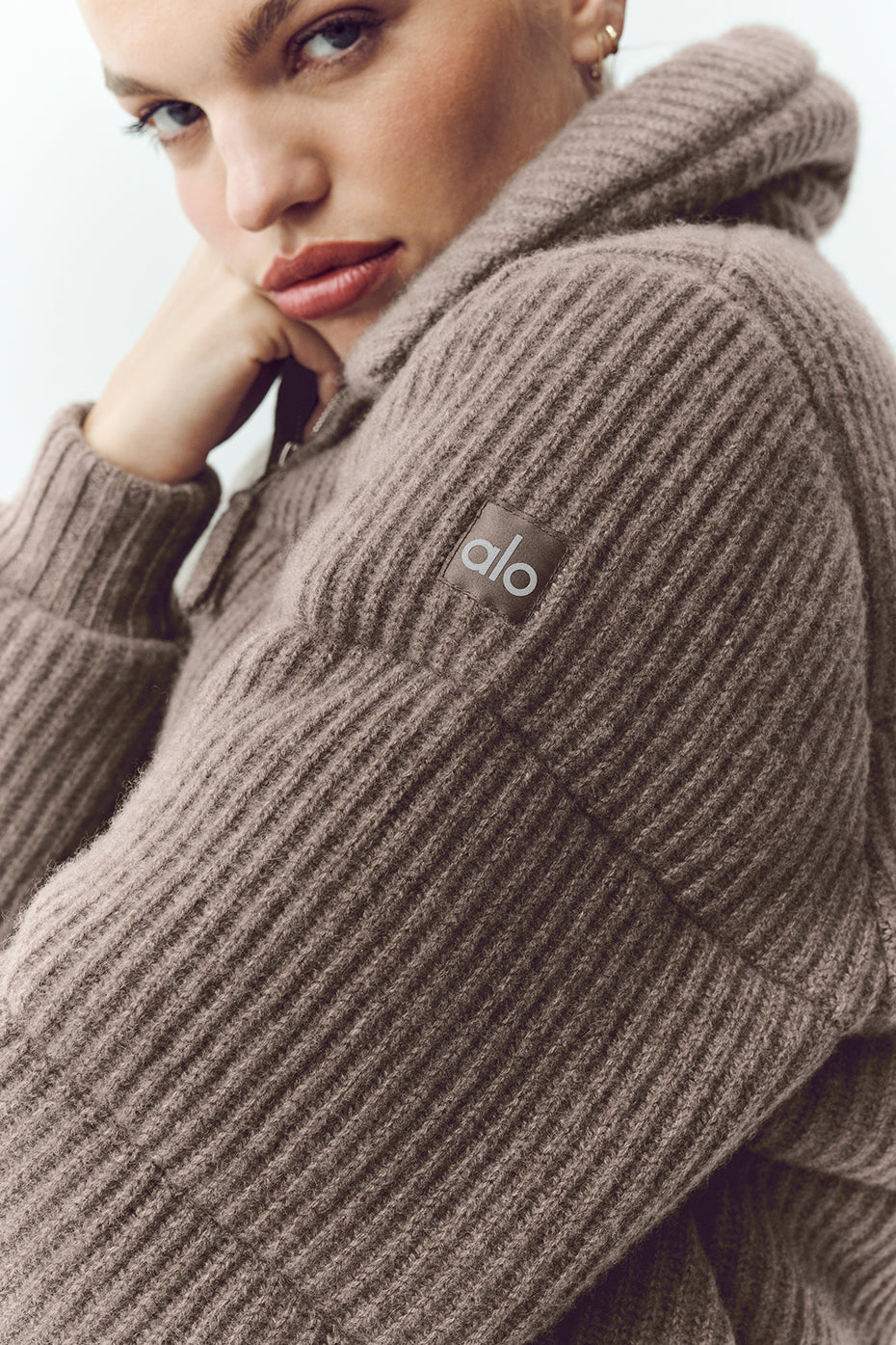 Cashmere Northstar Sweater Puffer - Alpine Cocoa Heather--2
