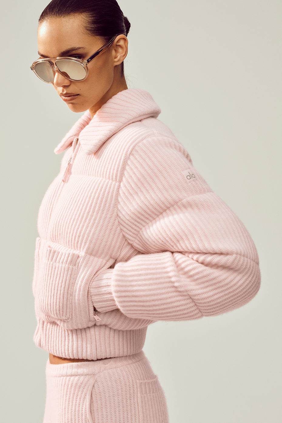 Cashmere Northstar Sweater Puffer - Frosted Pink--3