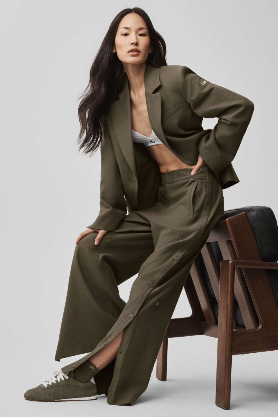 Cinch Blazer - Olive Tree--5