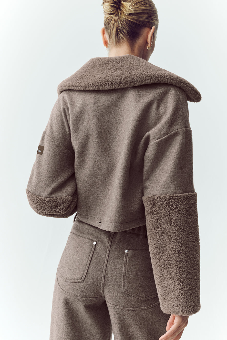 Wool Blend Nightfall Bomber - Alpine Cocoa Heather--1