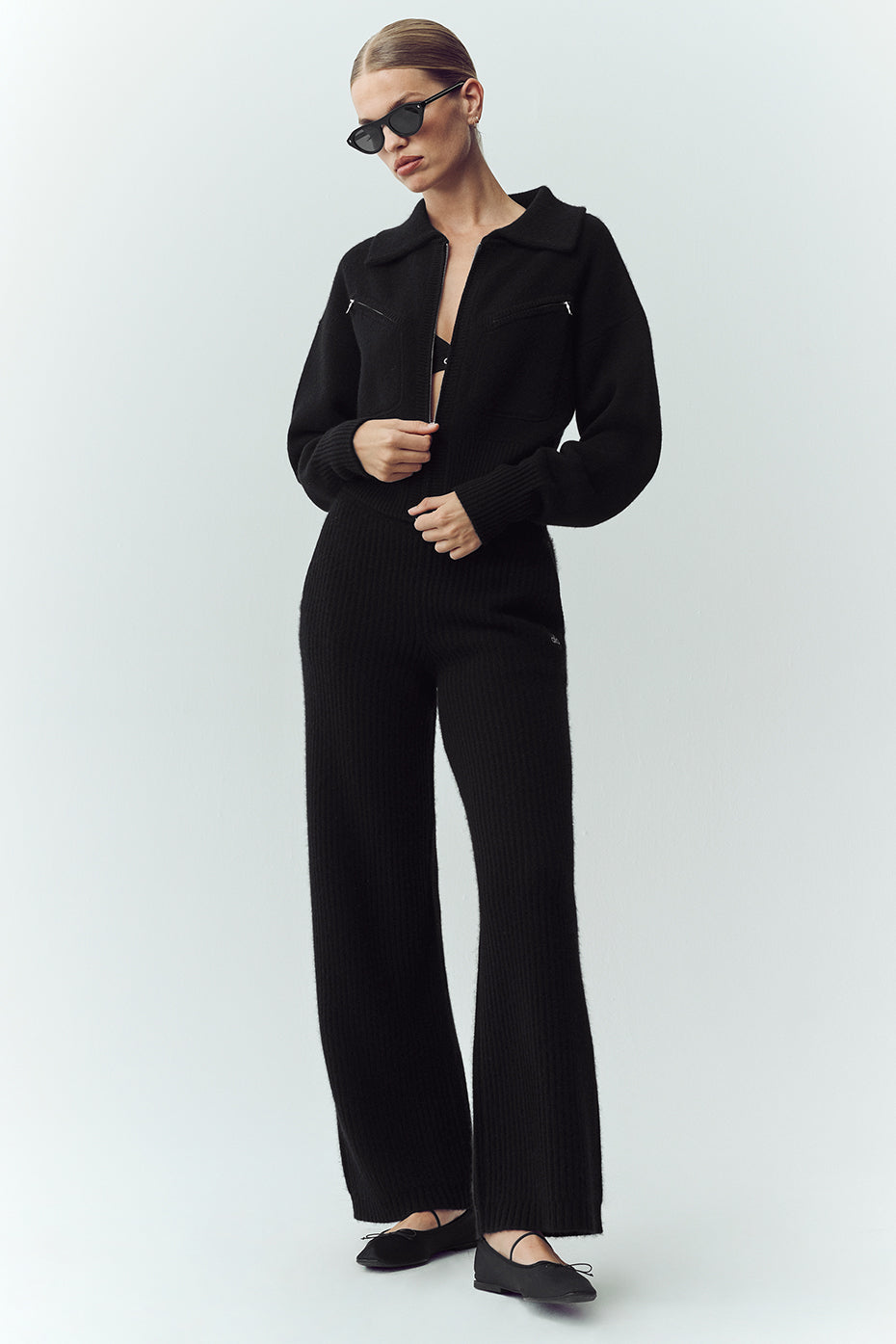 Cashmere Radiate Jacket - Black--3