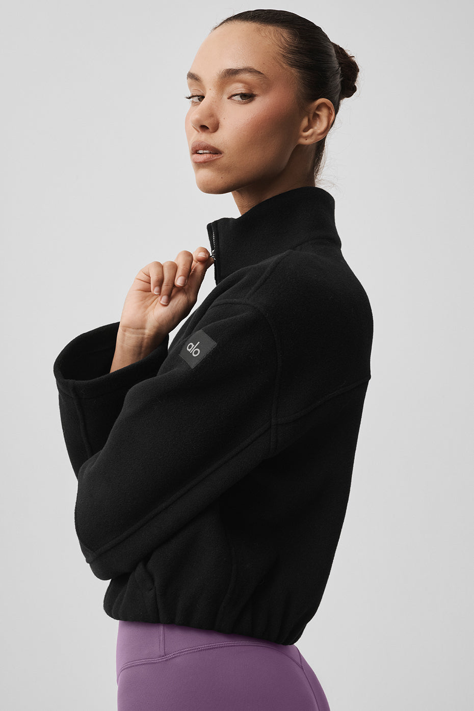 Double Face Wool City Girl Jacket - Black--4