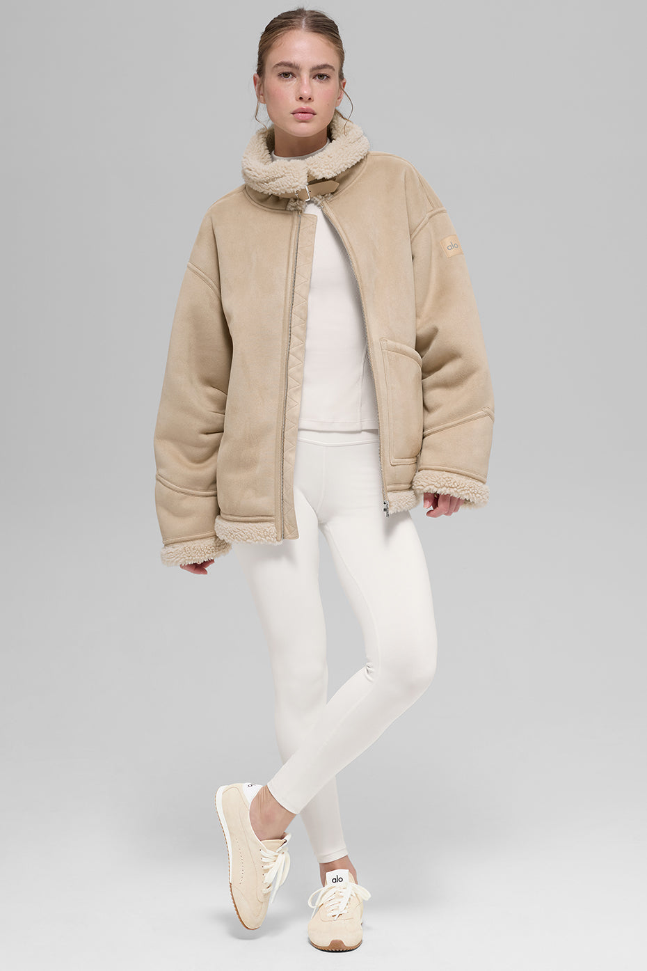 Faux Shearling Grand Jacket - Woodland Tan--6