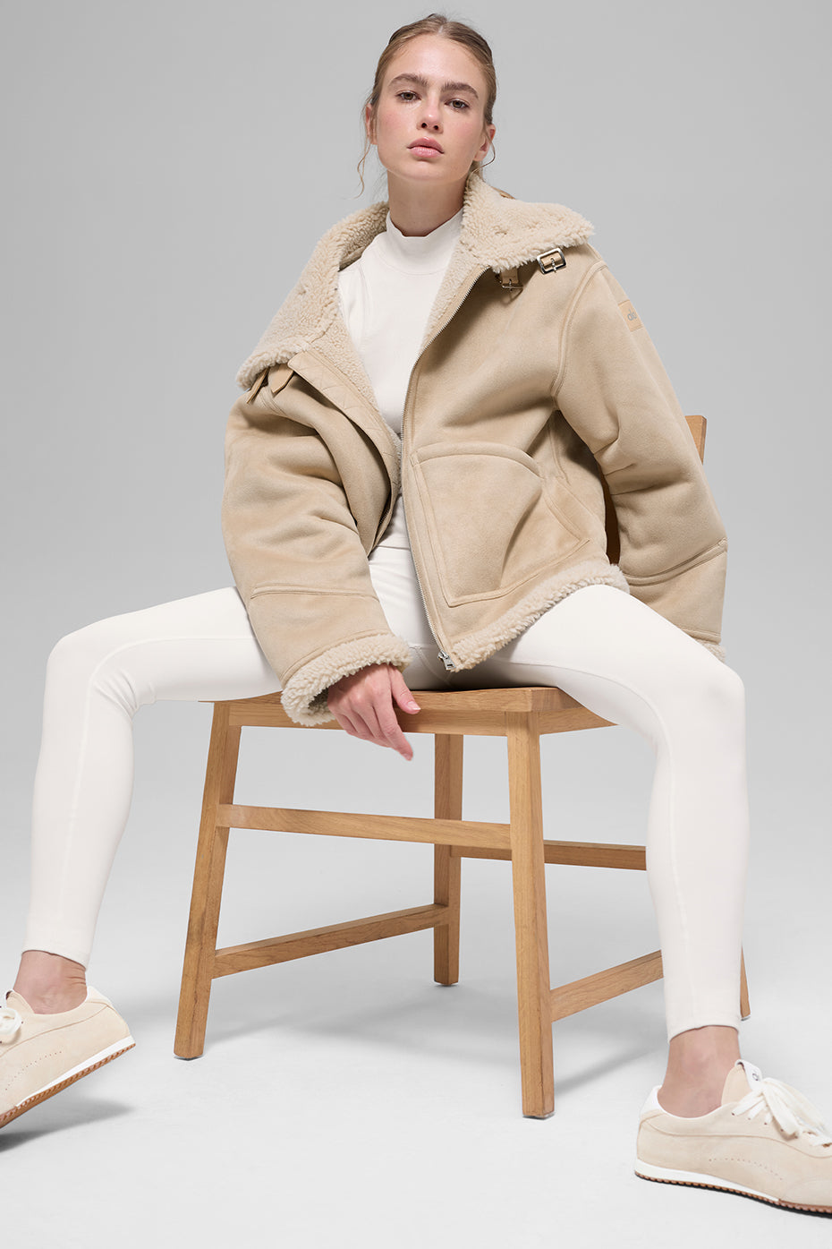 Faux Shearling Grand Jacket - Woodland Tan--5