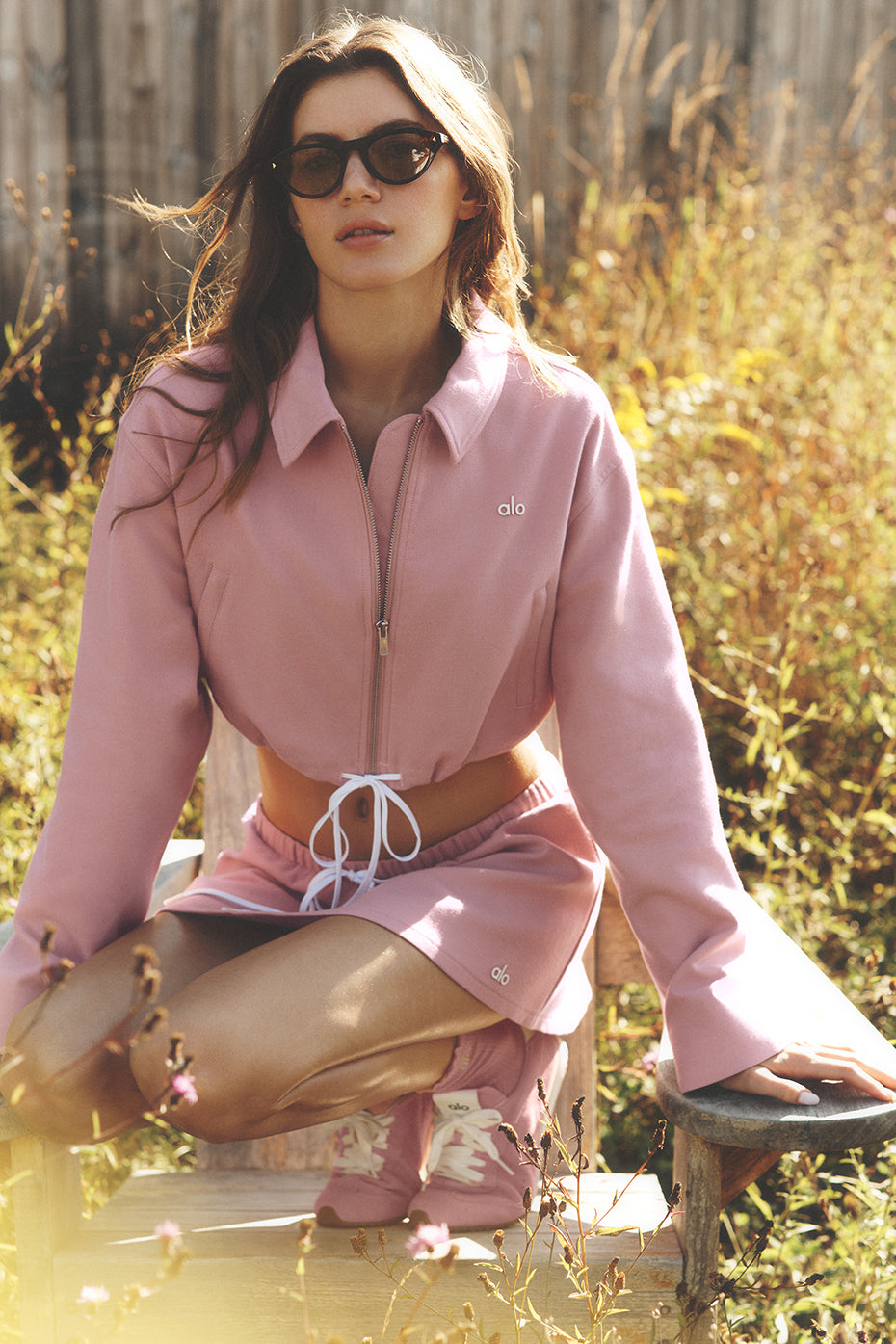 Cropped Fan Favorite Full Zip Jacket - Vintage Pink--0