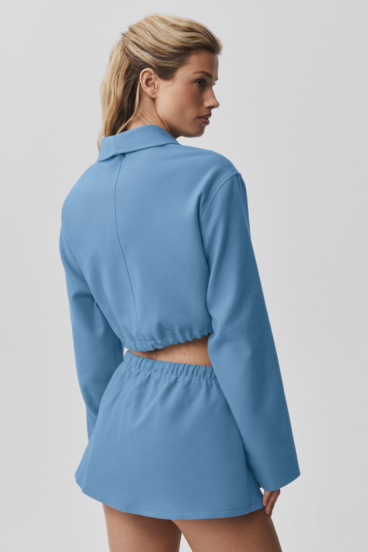 Cropped Fan Favorite Full Zip Jacket - California Blue--1