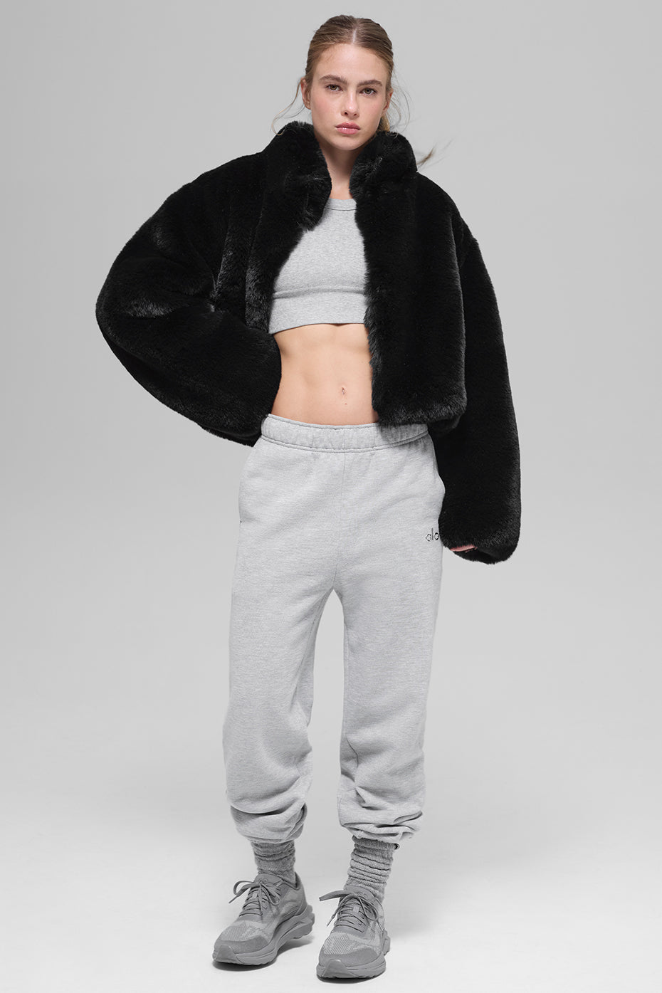 Faux Fur Allure Jacket - Black--4