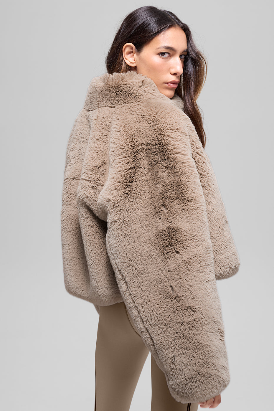 Faux Fur Allure Jacket - Oat--2
