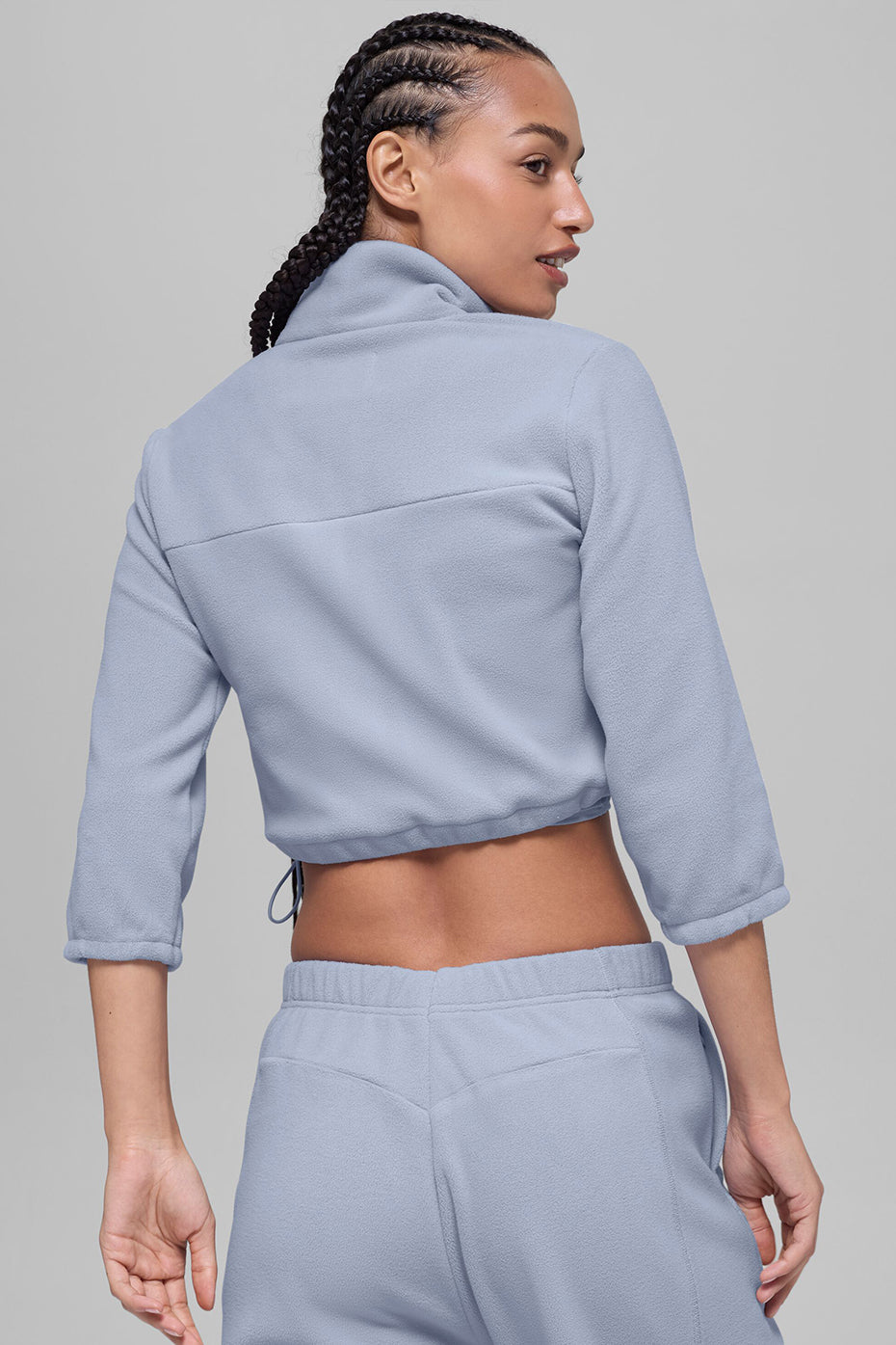 Polar Fleece Retreat Cropped Jacket - Winter Frost--1