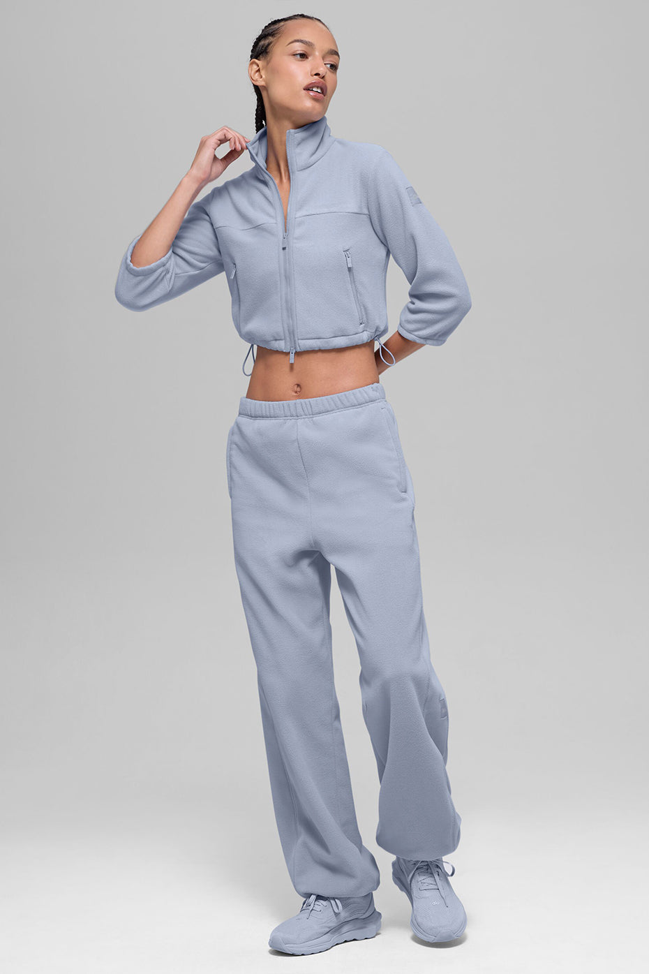 Polar Fleece Retreat Cropped Jacket - Winter Frost--4